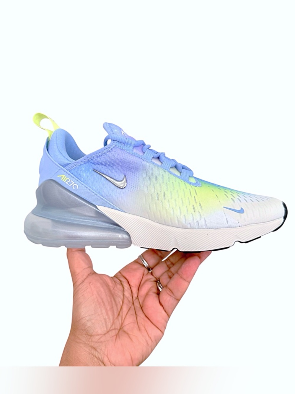 Nike Air Max 270 Aluminum Hydrangeas Metallic Silver Women’s Sneakers